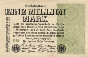 Német Birodalom / Weimari Köztársaság 1923. 1.000.000M (50x) T:II,II/III,III