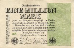Német Birodalom / Weimari Köztársaság 1923. 1.000.000M (50x) T:II,II/III,III