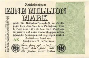 Német Birodalom / Weimari Köztársaság 1923. 1.000.000M (50x) T:II,II/III,III