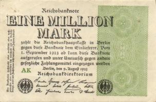 Német Birodalom / Weimari Köztársaság 1923. 1.000.000M (50x) T:II,II/III,III