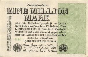 Német Birodalom / Weimari Köztársaság 1923. 1.000.000M (50x) T:II,II/III,III