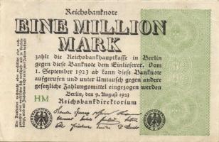 Német Birodalom / Weimari Köztársaság 1923. 1.000.000M (50x) T:II,II/III,III