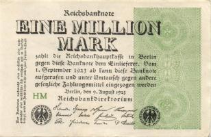Német Birodalom / Weimari Köztársaság 1923. 1.000.000M (50x) T:II,II/III,III