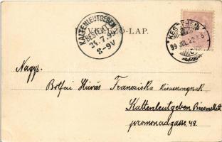 1899 (Vorläufer) Keszthely, Balaton és Hullám szállók. Sujánszky József kiadása (EK)