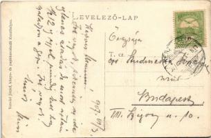 1907 Keszthely, Balaton fürdő, tutajos. Vasvári József kiadása (EK)