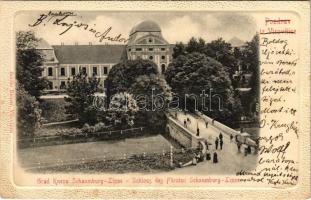 1904 Verőce, Virovitica; Grad Kneza Schaumburg-Lippe / Schloss des Fürsten Schaumburg-Lippe / Herceg Schaumburg-Lippe kastélya. Reitter Testvérek kiadása / castle (fl)