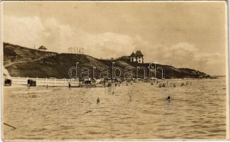 1929 Techirghiol, Statiunea Balneara Movila / beach, bathers (Rb)