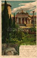 1901 Fiume, Rijeka; Tersatto / Trsat. Kuenstlerpostkarte No. 1121. von Ottmar Zieher Art Nouveau litho s: Raoul Frank (Rb)