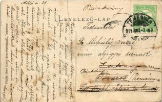 1911 Temesvár, Timisoara; pályaudvar, vasútállomás. Gerő Manó kiadása / Bahnhof / railway station (f...