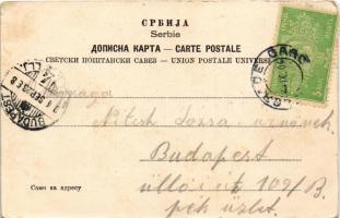 1904 Belgrade, Beograd; Alter und neuer Konak / old and new castles (EK)