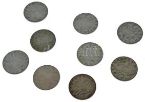 Ausztria 1957-1973. 10Sch Ag (9xklf) T:XF-F
Austria 1957-1971. 10 Schilling Ag (9xdiff) C:XF-F 
Kr...