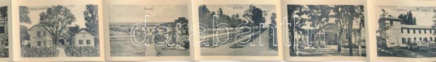 Balatonlelle, sétány. Leporellolap belül Riviera penzió, Scitovszky üdülő, Ruff Penzio étterem és cu...