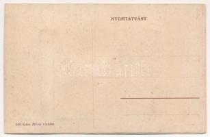 Balatonszemes, Szemes-Balatonfürdő; Balatoni sor. Kohn Miksa kiadása - leporellolap belül fürdőzők, ...