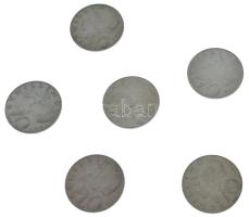 Ausztria 1957-1973. 10Sch Ag (6xklf) T:XF-F
Austria 1957-1971. 10 Schilling Ag (6xdiff) C:XF-F 
Kr...