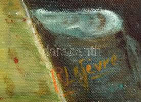 P Lefevre jelzéssel: Csendélet. Olaj, vászon, 27×35 cm