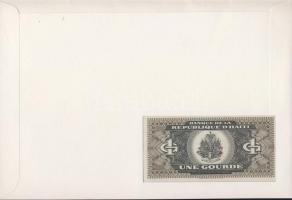 Haiti 1989. 1G dekoratív, nagyalakú bankjegyes, bélyeges borítékon, alkalmi bélyegzővel T:I