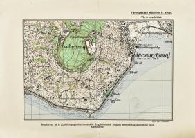 cca 1910 Badacsony térképe 24x17 cm