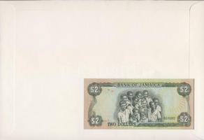 Jamaica 1993. 2$ dekoratív, nagyalakú bankjegyes, bélyeges borítékon T:I