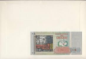 Uruguay 1998. 5P alakalmi bélyeggel és bélyegzővel dekoratív, nagyalakú bankjegyes, bélyeges boríték...