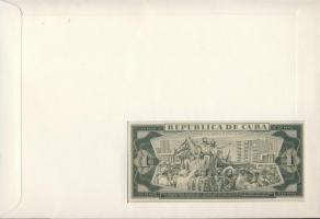 Kuba 1982. 1P dekoratív, nagyalakú bankjegyes, bélyeges borítékon, bélyegblokkal T:I