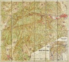 cca 1931 Bükk-hegység térképe, 1:50.000, Kirándulók térképe 7., Bp. , M. Kir. Királyi Állami Térképészeti Intézet, vászon, kis kopással, 68×76 cm