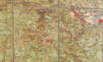 cca 1931 Bükk-hegység térképe, 1:50.000, Kirándulók térképe 7., Bp. , M. Kir. Királyi Állami Térképé...