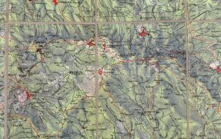 1933 A Mátra hegység, Kirándulók térképe 6/a sz., 1 : 50.000, M. Kir. Állami Térképészet, vászon, jó...