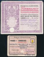 1946 MÁV Szabadjegy, 2 db