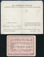 1946 MÁV Szabadjegy, 2 db