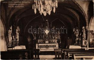 1914 Fogaras, Fagaras; XIV. századbeli várkápolna, belső. Thierfeld Dávid kiadása / Schlosskapelle vom XIVten Jahrhundert / castle chapel, interior (EK)