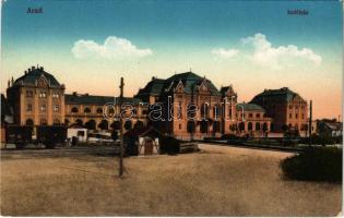 Arad, Indóház, vasútállomás. Kerpel Izsó kiadása / railway station (EK)