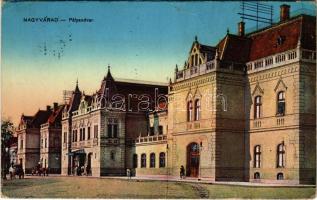 1916 Nagyvárad, Oradea; pályaudvar, vasútállomás. Vasúti levelezőlapárusítás / railway station (EK)