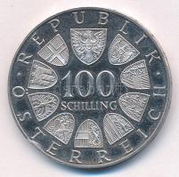 Ausztria 1975. 100Sch Ag "150 éve született ifj. Johann Strauss" T:UNC (eredetileg PP) Aus...