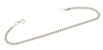 Ezüst(Ag) lapos pancer karkötő, jelzett, h: 20 cm, nettó: 3,4 g