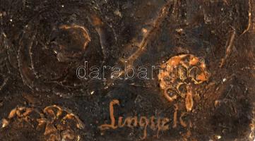 Lengyel Gergely Géza (-): Kompozíció. Olaj, farost. Jelzett, 42x59,5 cm