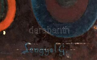 Lengyel Gergely Géza (-): Kompozíció. Olaj, farost. Jelzett, 60x52,5 cm