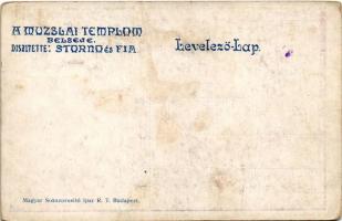 Muzsla, Muzla; Templom belső, díszítette Storno és fia / church interior (EK)