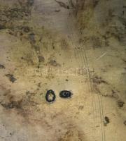 Ezüst (Ag) rózsás fedelű cukordoboz. Jelzett, kopásnyomokkal, nettó: 357,7 g, 13,5x10,5x10 cm