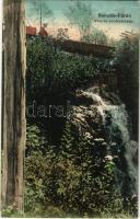 1908 Borszék-fürdő, Baile Borsec; vízesés alsóborszéken. Soós kiadása / waterfall (kis szakadás / small tear)