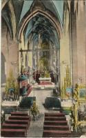 1917 Eperjes, Presov; Római katolikus templom főhajója, belső. Divald Károly fia / church interior (EK)