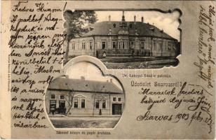 1903 Szarvas, Dr. Lengyel Sándor palotája, Sámuel Adolf üzlete, könyv- és papíráruháza és saját kiadása. Art Nouveau (EK)
