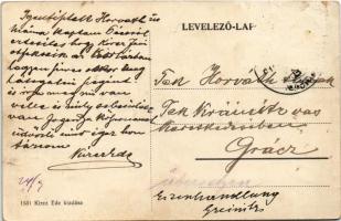 Pincehely, Fő tér, Kircz Ede üzlete és saját kiadása (Rb)