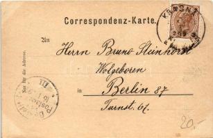 1899 (Vorläufer) Valasské Mezirící, Wallachisch Meseritsch; Volksschule, Krasna, Altes Rathhaus, Frä...