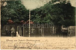 1903 Werbellinsee, Gruss aus Zabels Etablissement / restaurant