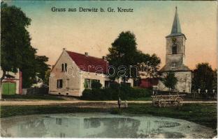 1911 Derwitz bei Gross Kreutz, Kirche / church (EK)