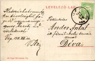 1911 Vép (Vas megye), Erdődy-kastély. Engel Pál kiadása