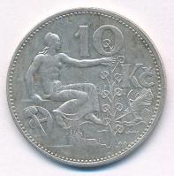 Csehszlovákia 1930. 10K Ag T:XF patina Czechoslovakia 1930. 10 Korun Ag C:XF patina