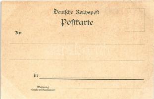 Karlsruhe, Festhalle, Friedrichsplatz, Schlossthurm. Waarenhaus Hermann Tietz / fest hall, square, c...