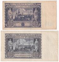 Lengyelország 1936. 20Zl + 1940. 20Zl T:F
Poland 1936. 20 Zlotych + 1940. 20 Zlotych C:F 
Krause P...