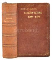 Endrődi Sándor: Kurucz nóták. 1700-1720. Bp, 1897, Athenaeum, VIII+293 p. Első kiadás. Kiadói aranyozott egészbőr-kötés, festett lapélekkel, kopott borítóval, sérült kötéssel.